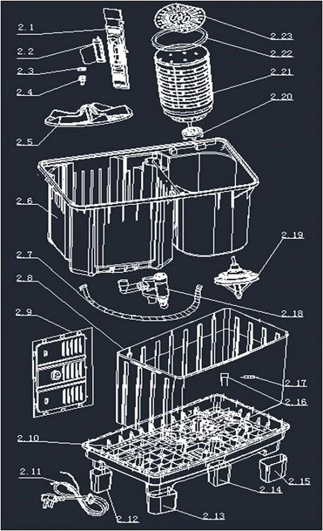 Assembly Parts of Twin Tub Washer